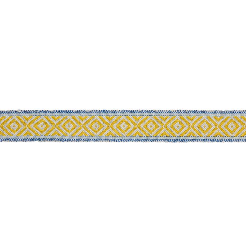 Schumacher Yellow & Blue Larson Handwoven Tape