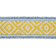 Schumacher Yellow & Blue Larson Handwoven Tape