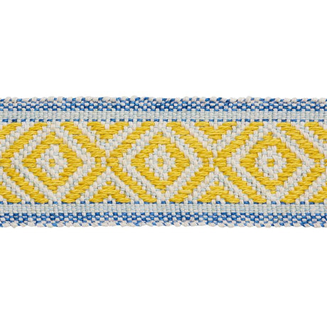 Schumacher Yellow & Blue Larson Handwoven Tape