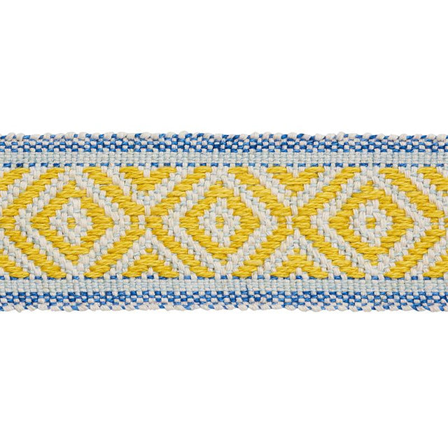 Schumacher Yellow & Blue Larson Handwoven Tape