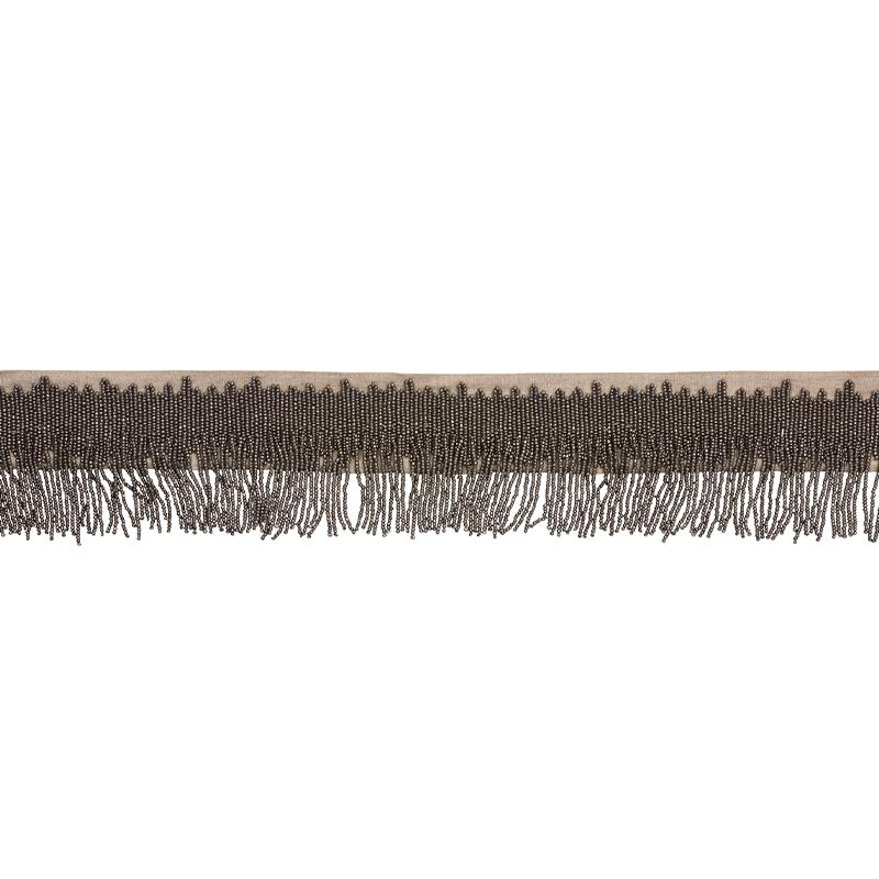 Schumacher Starling Beaded Fringe Pewter Trim