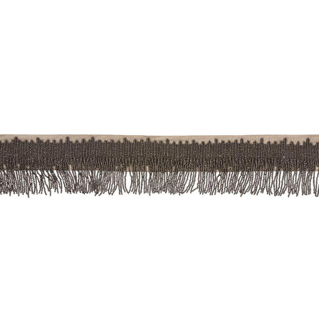 Schumacher Starling Beaded Fringe Pewter Trim
