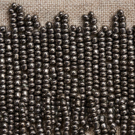 Schumacher Starling Beaded Fringe Pewter Trim