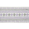 Schumacher Lilac & Grey Toula Hand Blocked Linen Tape