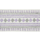 Schumacher Lilac & Grey Toula Hand Blocked Linen Tape