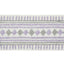 Schumacher Lilac & Grey Toula Hand Blocked Linen Tape