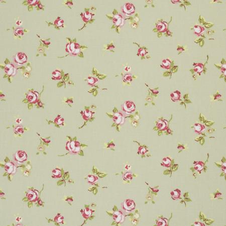 Clarke & Clarke ROSEBUD SAGE Fabric
