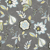 Clarke & Clarke OCTAVIA CHARCOAL/CHARTREUSE Fabric