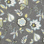 Clarke & Clarke OCTAVIA CHARCOAL/CHARTREUSE Fabric