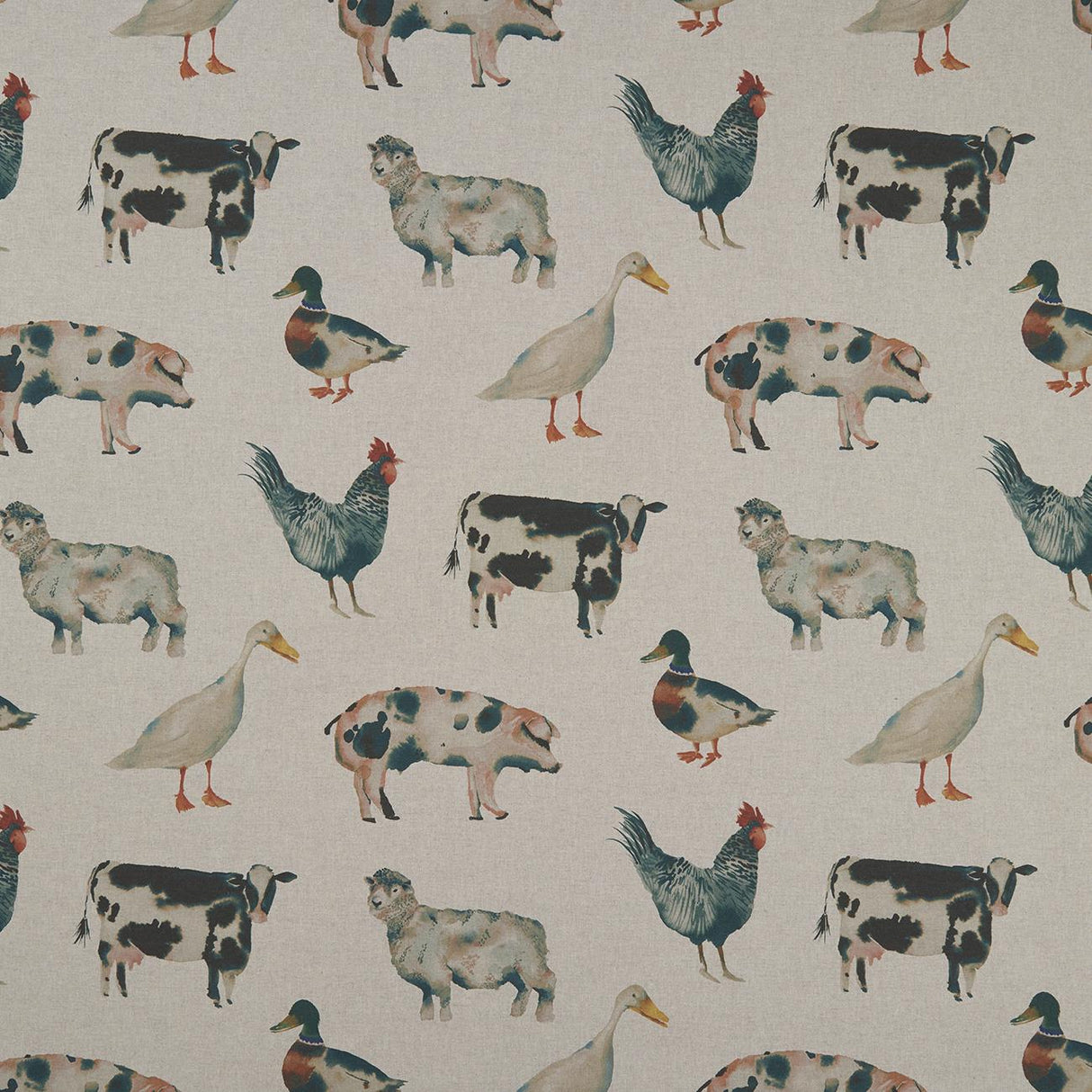Clarke & Clarke ON THE FARM LINEN Fabric