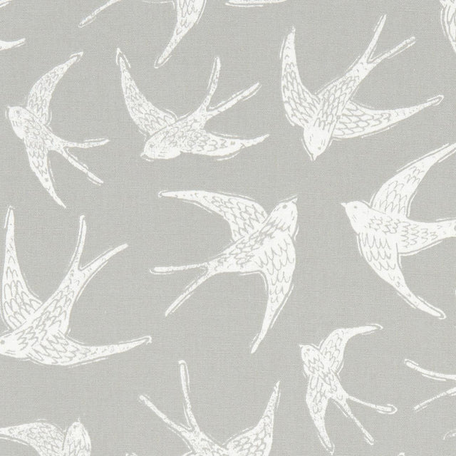 Clarke & Clarke FLY AWAY GREY Fabric