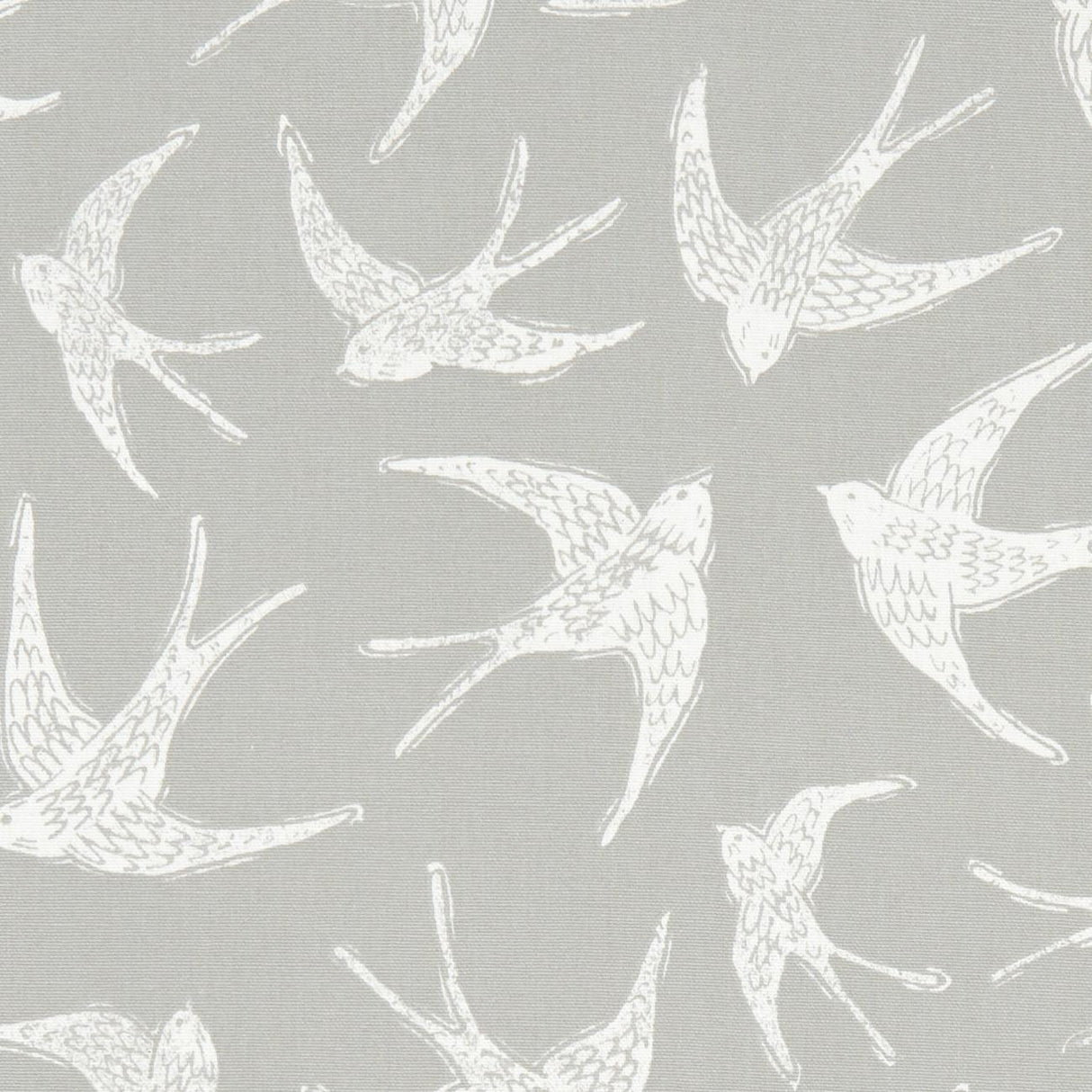 Clarke & Clarke FLY AWAY GREY Fabric