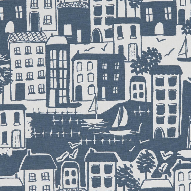 Clarke & Clarke WATERSIDE NAVY Fabric