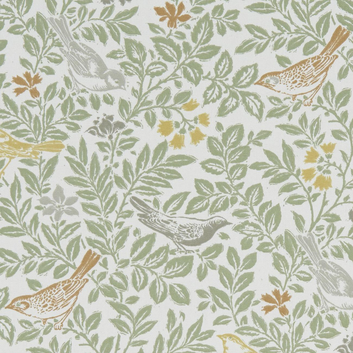 Clarke & Clarke BIRD SONG AUTUMN Fabric