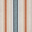 Clarke & Clarke LUELLA TEAL/SPICE Fabric