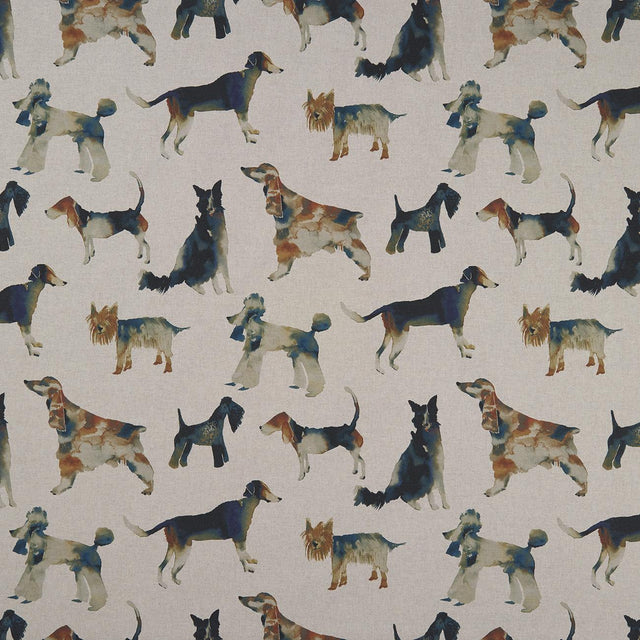 Clarke & Clarke WALKIES LINEN Fabric