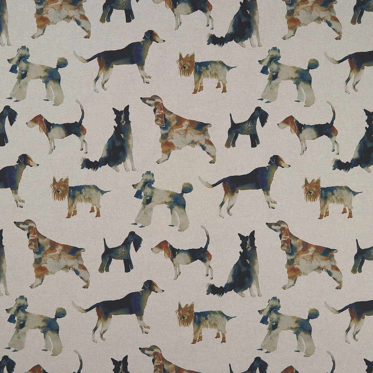 Clarke & Clarke WALKIES LINEN Fabric