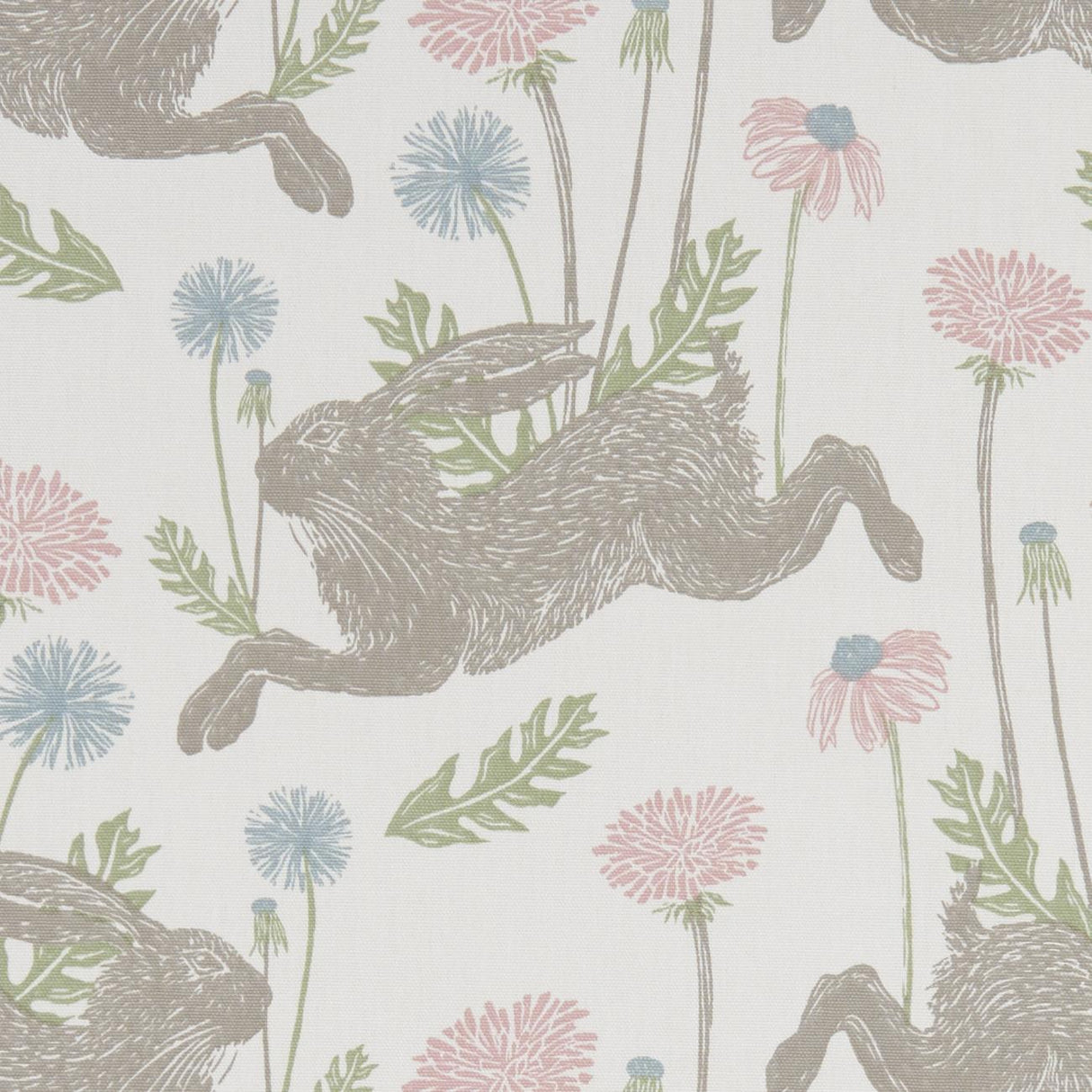 Clarke & Clarke MARCH HARE PASTEL Fabric