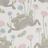 Clarke & Clarke MARCH HARE PASTEL Fabric