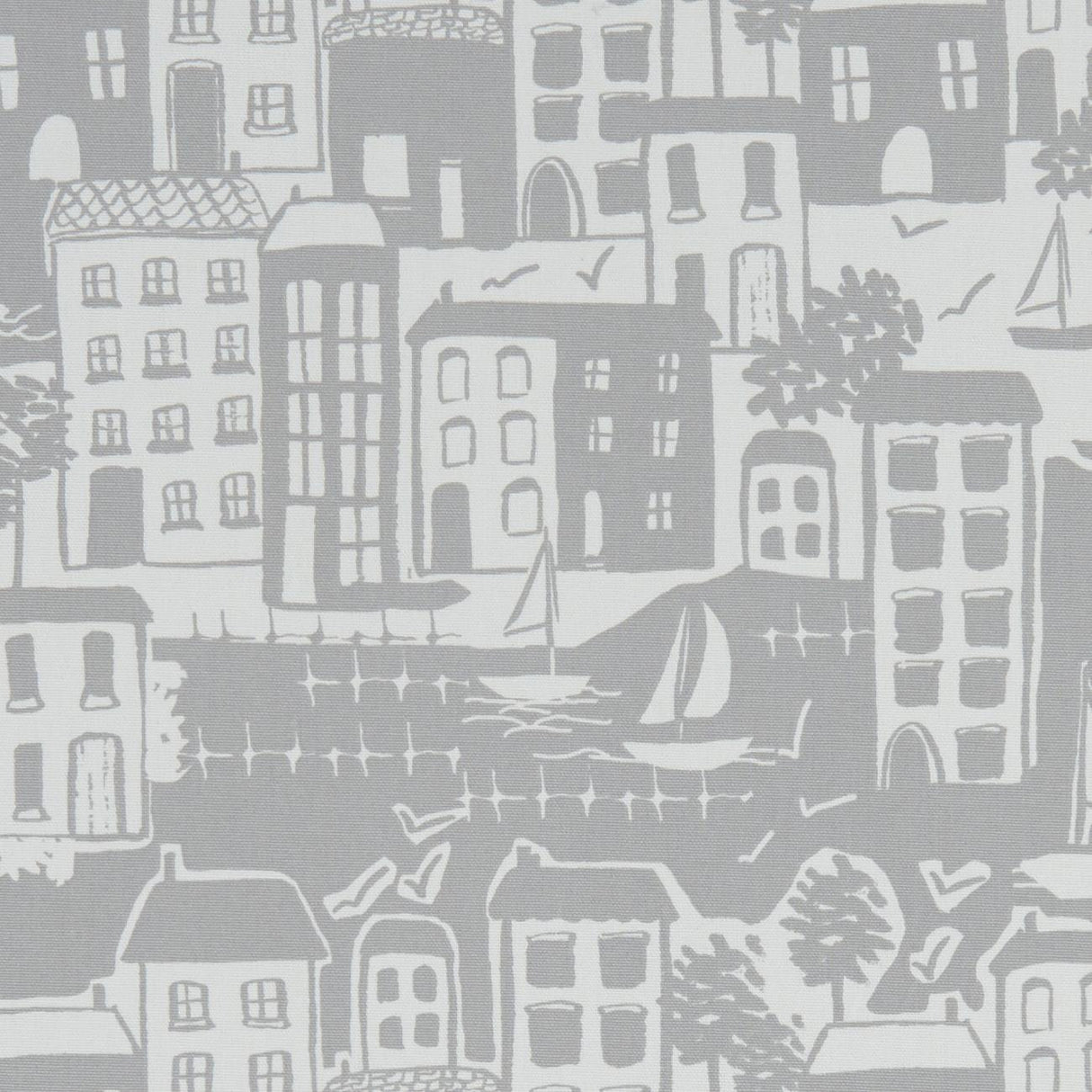 Clarke & Clarke WATERSIDE GREY Fabric