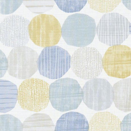 Clarke & Clarke STEPPING STONES CHAMBRAY/HONEY Fabric