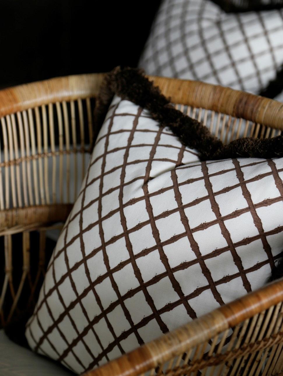 Lee Jofa BAMBOO TRELLIS BROWN Fabric