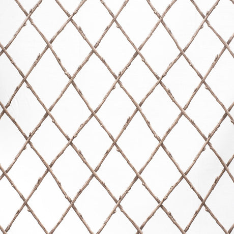 Lee Jofa Bare Twig Trellis Bro/Whi Fabric