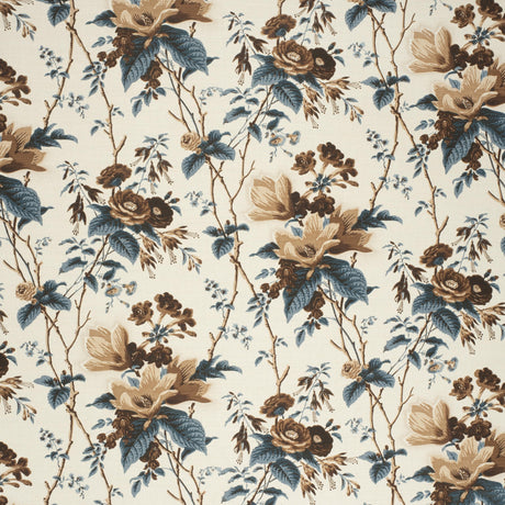 Lee Jofa DE LA TOUR BLU/BROW/WHI Fabric