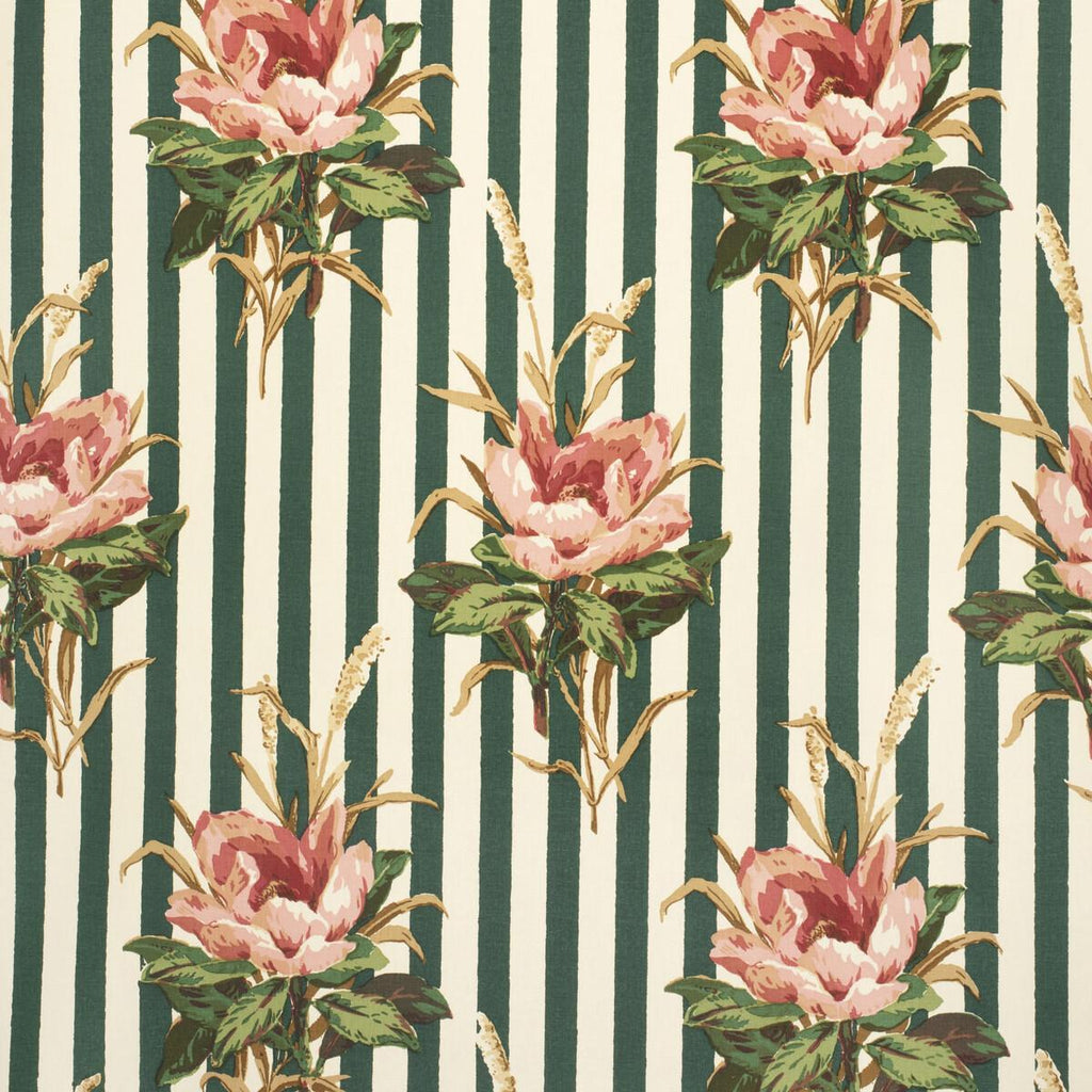 Lee Jofa MELBA FLOWER STRIPE PINK Fabric