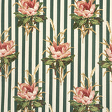 Lee Jofa Melba Flower Stripe Pink Fabric