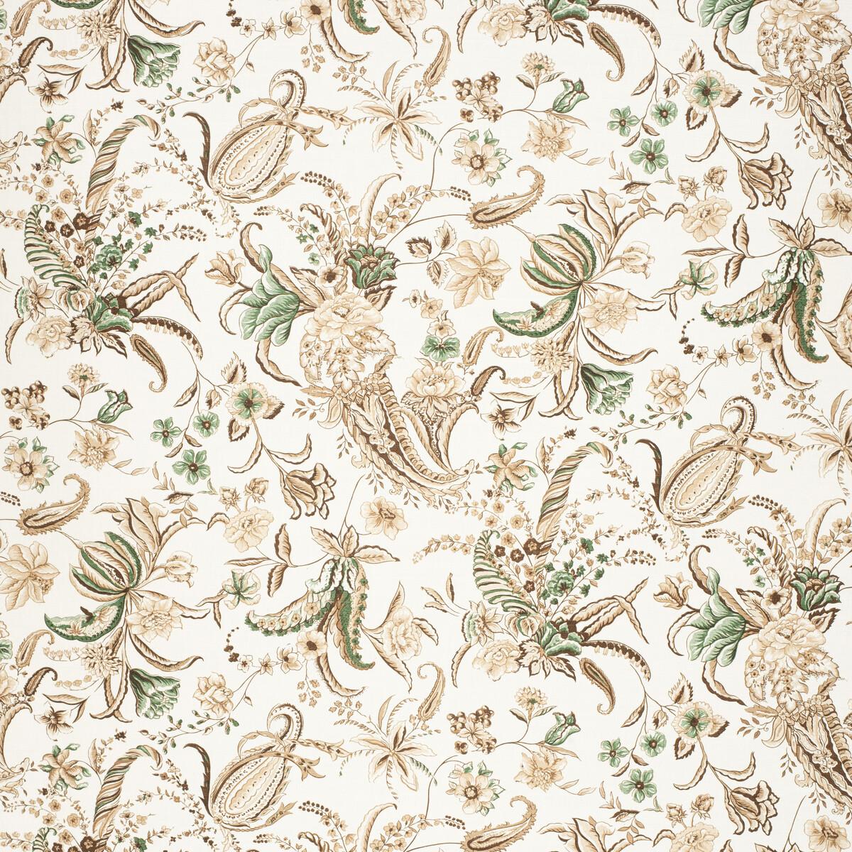 Lee Jofa Paisley Passion Brow/Gree Fabric