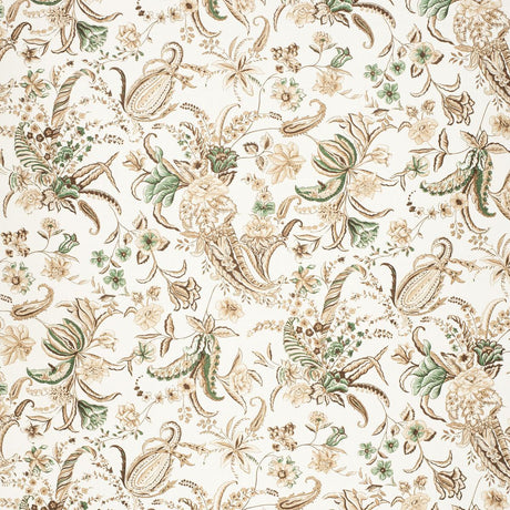 Lee Jofa Paisley Passion Brow/Gree Fabric