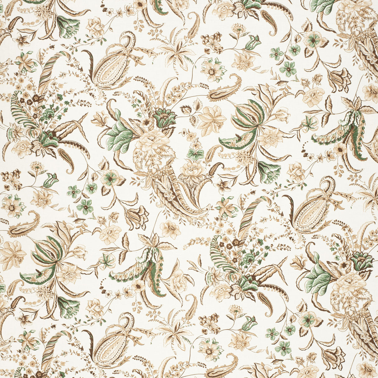 Lee Jofa PAISLEY PASSION BROW/GREE Fabric