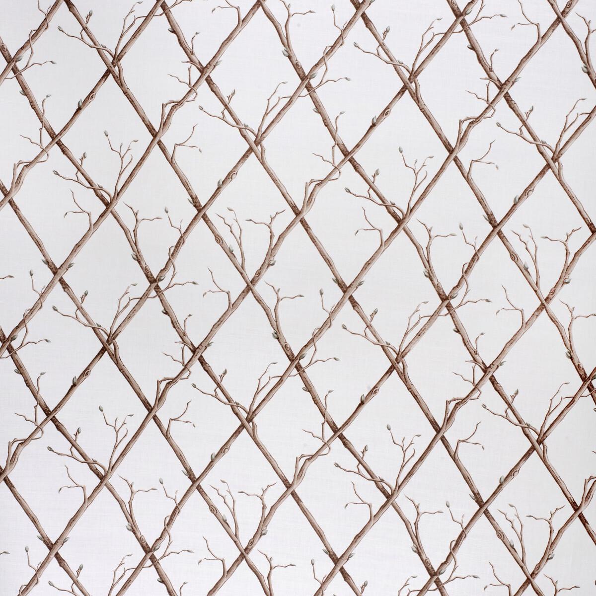 Lee Jofa Twig Trellis Brown/White Fabric