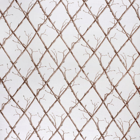 Lee Jofa Twig Trellis Brown/White Fabric