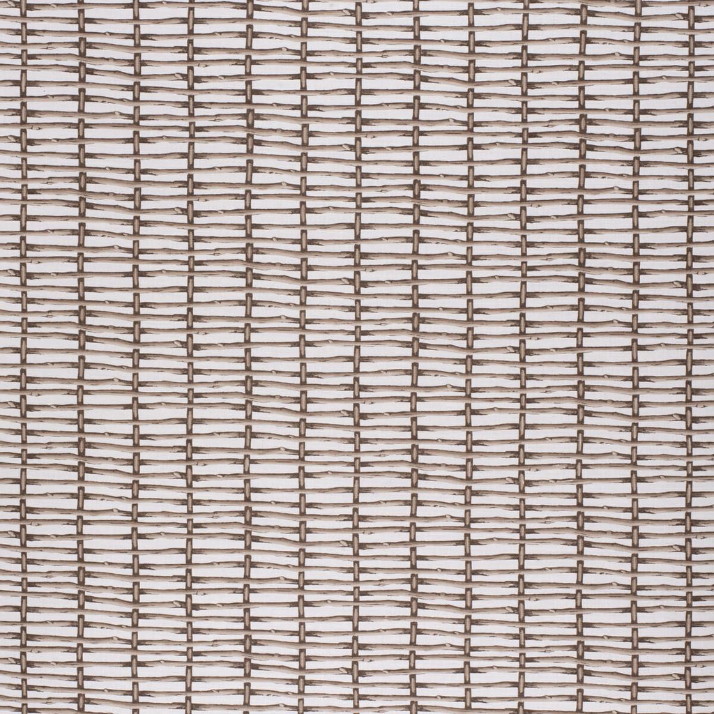 Lee Jofa Twig Fence Brown/White Fabric