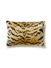 Scalamandre Tigre - Silk Lumbar - Ivory, Gold & Black Pillow