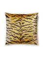 Scalamandre Tigre | Silk 22 X 22 - Ivory, Gold & Black Decorative Pillow