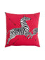 Scalamandre Zebras 22 X 22 - Masai Red Decorative Pillow