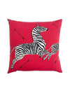 Scalamandre Zebras Square - Masai Red Pillow