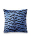 Scalamandre Tigre 22 X 22 - Blues & Black Decorative Pillow