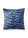 Scalamandre Tigre Blues & Black Pillow