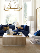 Scalamandre Tigre 22 X 22 - Blues & Black Decorative Pillow