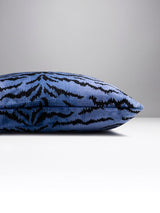 Scalamandre Tigre 22 X 22 - Blues & Black Decorative Pillow