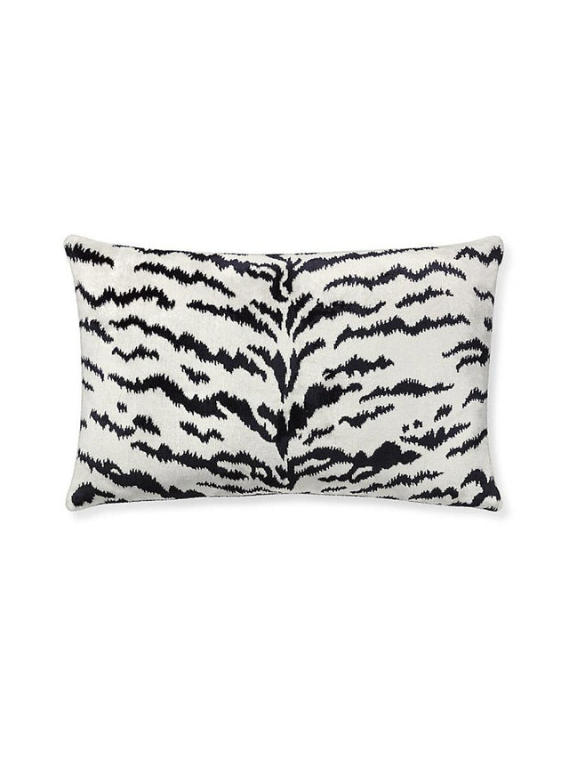 Scalamandre Tigre 14 X 22 - Off-White & Black Decorative Pillow