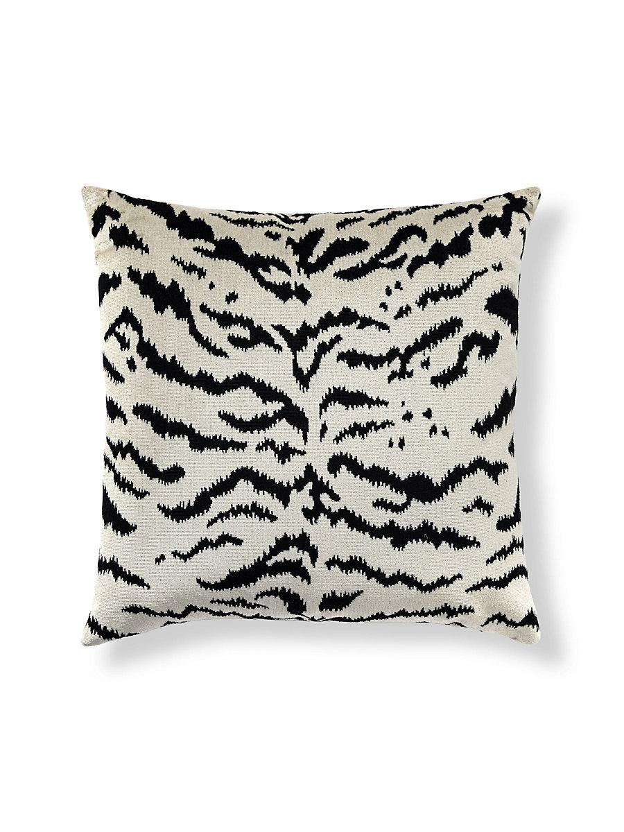 Scalamandre Tigre 22 X 22 - Off-White & Black Decorative Pillow