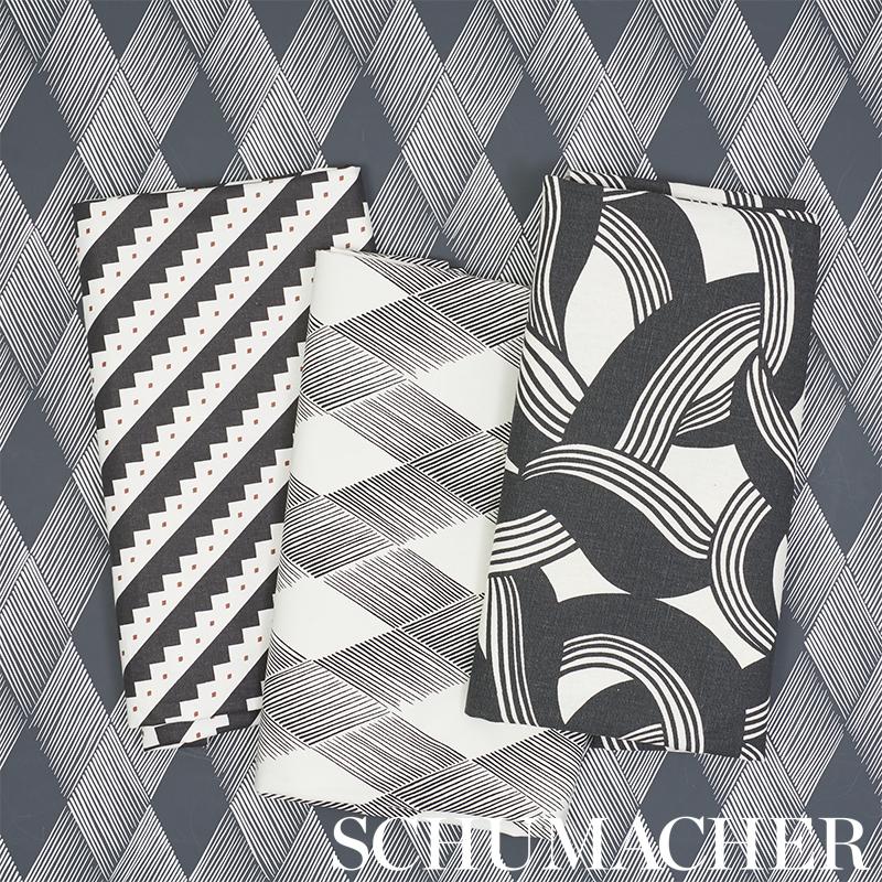 Schumacher Zeppelin Black Fabric