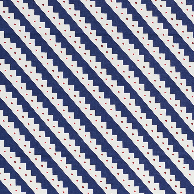 Schumacher Zeppelin Blue Fabric