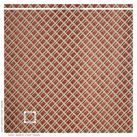 Schumacher Legrad Argyle Cognac Fabric