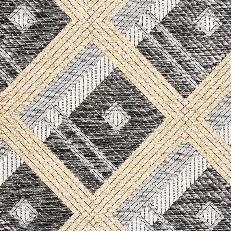 Schumacher Legrad Argyle Charcoal Fabric